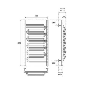 Полотенцесушитель водяной Point Юпитер премиум PN01158S 50x80см П7 хром