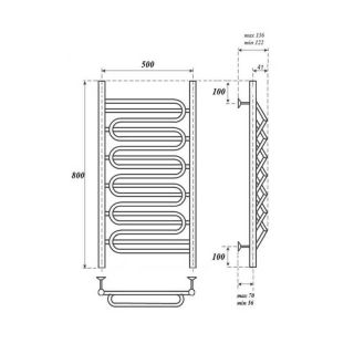 Полотенцесушитель водяной Point Юпитер премиум PN01158S 50x80см П7 хром