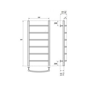 Полотенцесушитель водяной Point Афина PN04158 50x80см П6 хром