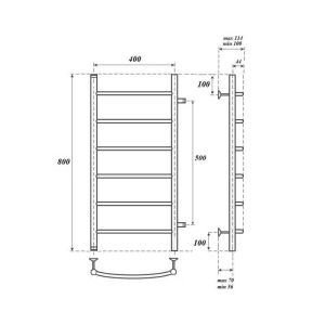 Полотенцесушитель водяной Point Афина PN04548 40x80см П6 хром