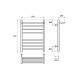 Полотенцесушитель водяной Point Аврора PN10156SP 50x60см П7 хром