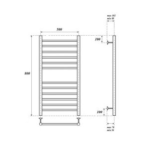 Полотенцесушитель водяной Point Аврора PN10158S 50x80см П12 хром