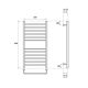 Полотенцесушитель водяной Point Аврора PN10158S 50x80см П12 хром
