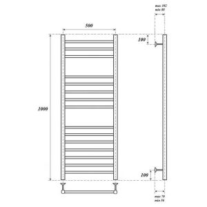 Полотенцесушитель водяной Point Аврора PN10150S 50x100см П15 хром