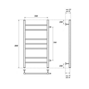 Полотенцесушитель водяной Point Аврора PN10558 50x80см П6 хром