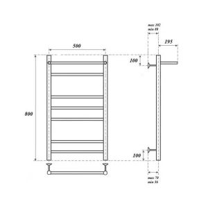 Полотенцесушитель водяной Point Аврора PN10158P 50x80см П6 хром