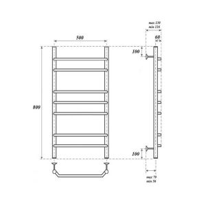 Полотенцесушитель водяной Point Венера PN07158 50x80см П7 хром