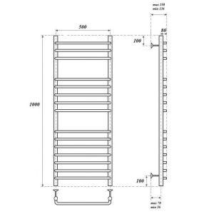 Полотенцесушитель водяной Point Нептун PN09150S 50x100см П15 хром