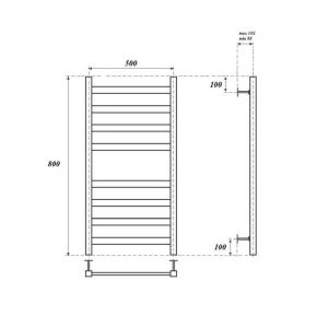 Полотенцесушитель водяной Point Меркурий PN83158 50x80см П8 хром