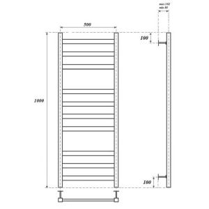Полотенцесушитель водяной Point Меркурий PN83150 50x100см П10 хром