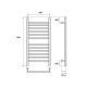 Полотенцесушитель электрический Point Аврора PN10148SE 40x80см П12 хром