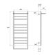 Полотенцесушитель электрический Point Аврора PN10150PE 50x100см П9 хром