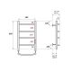 Полотенцесушитель электрический Point Афина PN04846 40x60см П4 хром