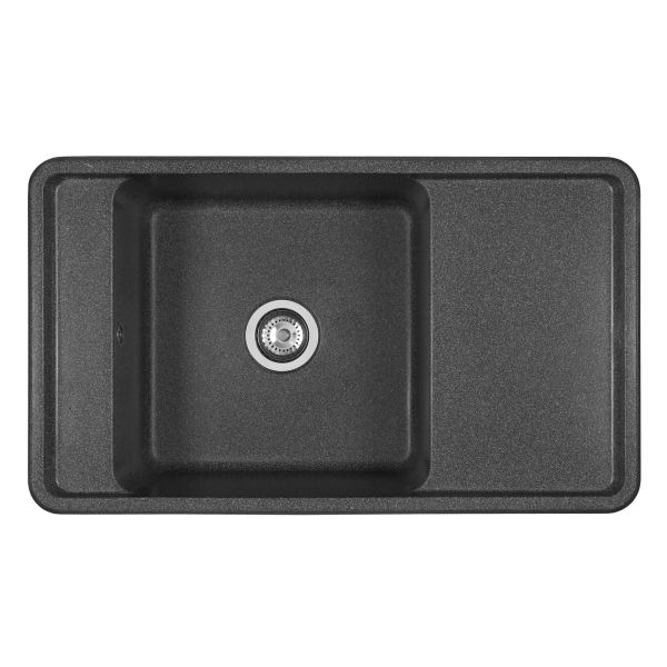 Мойка кухонная Акватон Беллис 87см графит 1A724832BS210