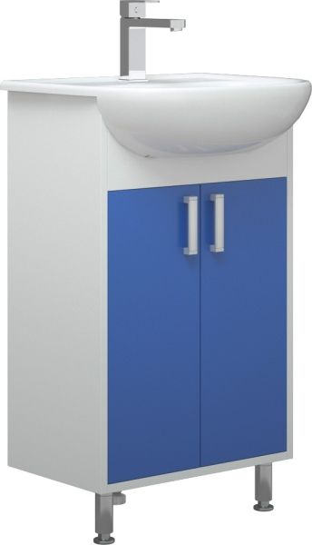 Тумба под раковину Corozo Колор 50см белый/синий SD-00000710