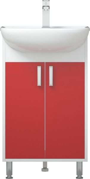 Тумба под раковину Corozo Колор 50см белый/красный SD-00000696
