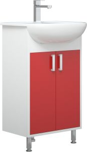 Тумба под раковину Corozo Колор 50см белый/красный SD-00000696