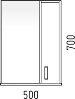 Зеркало-шкаф Corozo Колор 50см белый SD-00000683 Зеркало-шкаф Corozo Колор 50см белый SD-00000683