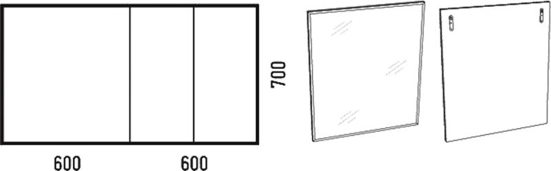 Зеркало Corozo Альтаир 60см белый SD-00000499