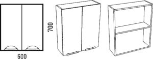 Шкаф Corozo Алиот 60см белый SD-00000606