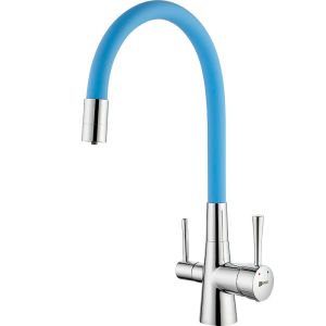 Смеситель для кухни Lemark Comfort LM3075C-SkyBlue с подключением к фильтру с питьевой водой