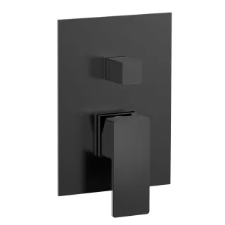 Встраиваемый смеситель на 2 источника AQUAme Savona AQM8808MB чёрный матовый