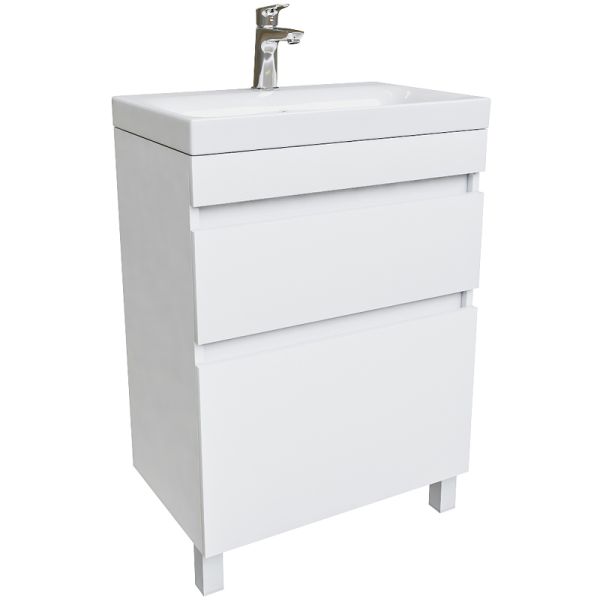 Тумба с раковиной IDDIS Zodiac 60 ZOD6CBFi95K Белая