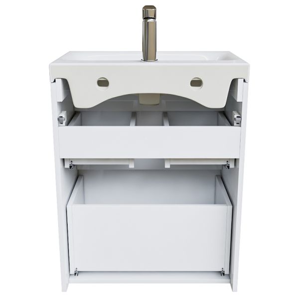 Тумба с раковиной IDDIS Zodiac 60 ZOD6CBFi95K Белая