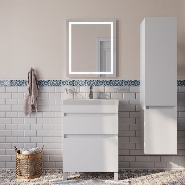 Тумба с раковиной IDDIS Zodiac 60 ZOD6CBFi95K Белая