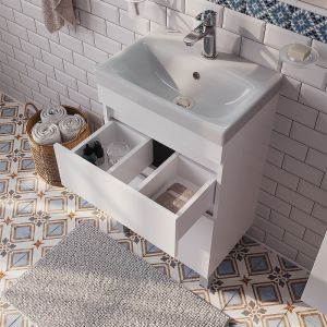 Тумба с раковиной IDDIS Zodiac 50 ZOD5CBFi95K Белая