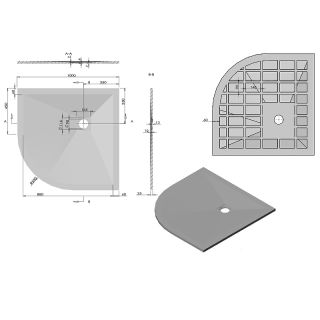 Душевой поддон из искусственного камня Vincea 100x100 VST-4SQ1010A Антрацит Душевой поддон из искусственного камня Vincea 100x100 VST-4SQ1010A Антрацит