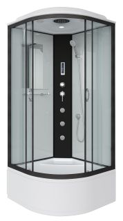 Душевая кабина Niagara NG-6708-14F с гидромассажем 90x90см чёрный/прозрачное