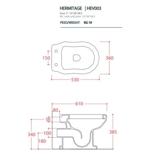 Унитаз  Artceram Hermitage HEV003 03 00 nero черный Унитаз  Artceram Hermitage HEV003 03 00 nero черный