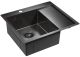 Мойка кухонная Paulmark Alster PM825951-GML левая воронёная сталь Мойка кухонная Paulmark Alster PM825951-GML левая воронёная сталь