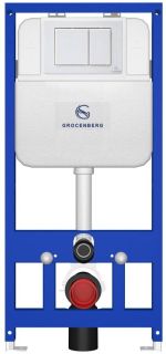 Инсталляция для унитаза Grocenberg GS3050-KP3080W с кнопкой смыва белый