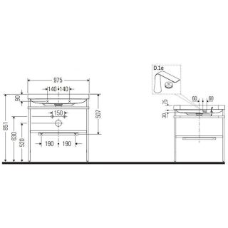 Раковина с консолью Duravit Happy D.2 Plus HP4838O2222 Белая Раковина с консолью Duravit Happy D.2 Plus HP4838O2222 Белая
