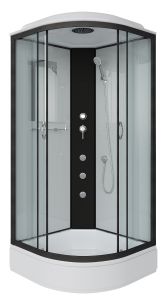 Душевая кабина Niagara NG-6703-14G с гидромассажем 80x80см чёрный/прозрачное