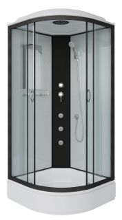 Душевая кабина Niagara NG-6703-14G с гидромассажем 80x80см чёрный/прозрачное Душевая кабина Niagara NG-6703-14G с гидромассажем 80x80см чёрный/прозрачное