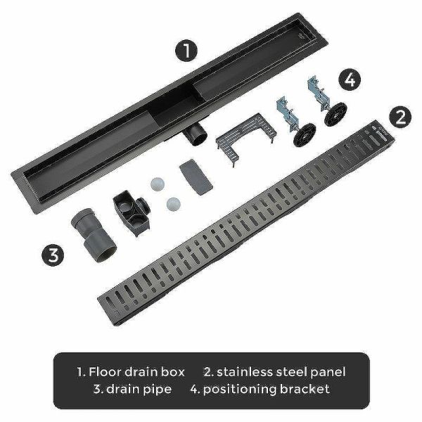 Душевой лоток Gappo G87007-39 70 см оружейная сталь