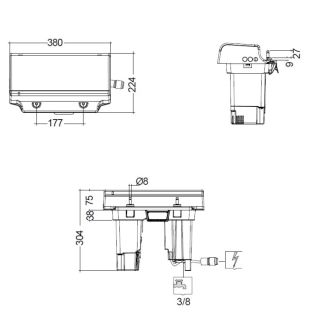 Блок управления Kludi Cleantronic 16WCSU4301 для умного унитаза