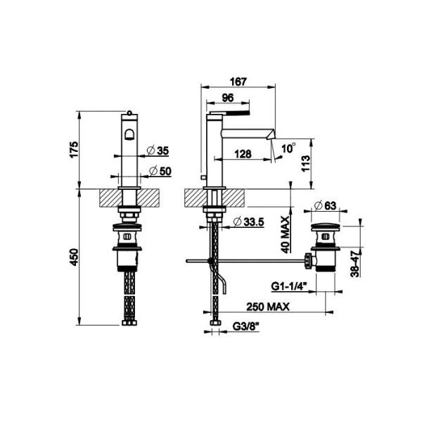 Смеситель для раковины Gessi Ingranaggio 63501.031 хром