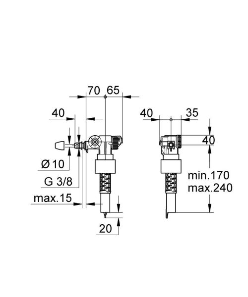 Наполнительный клапан Grohe 37095000 белый