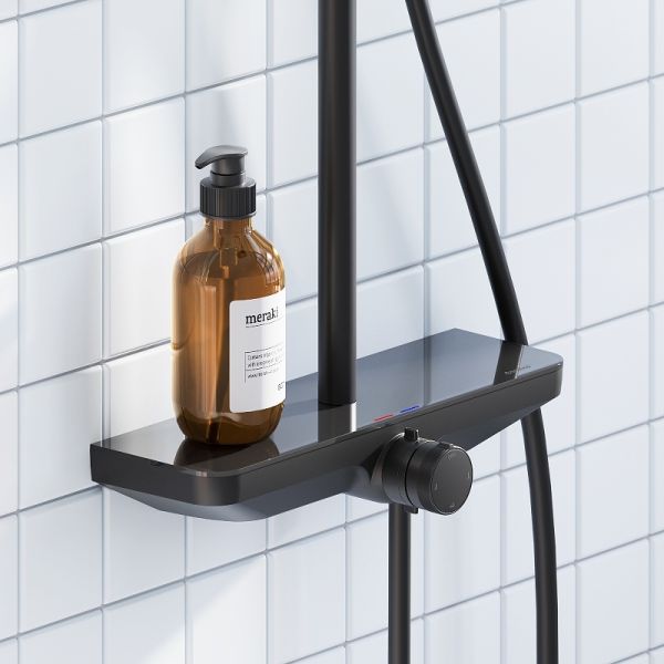 Душевая стойка Damixa Merkur 940730300 Черная матовая