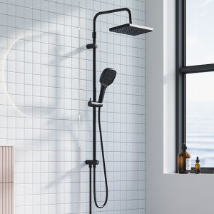 Душевая стойка Damixa Merkur 940000300 Черная матовая