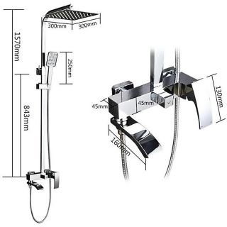Душевая стойка ALMAes Turia SDI-1820 хром