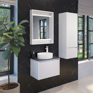 Тумба с раковиной Comforty Марсель 00-00012272 60 см Белая матовая Тумба с раковиной Comforty Марсель 00-00012272 60 см Белая матовая