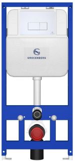 Инсталляция для унитаза Grocenberg GS3050-KP3070W с кнопкой смыва белый