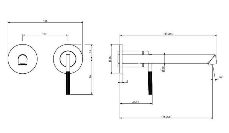 Встраиваемый смеситель для раковины Gessi Ingranaggio 63583.031 хром
