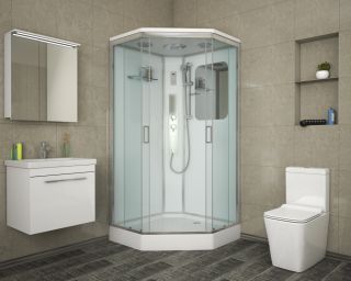 Душевая кабина Niagara NG-6001-01GD 90x90см хром/прозрачное