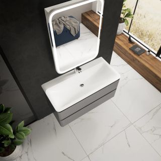 Тумба под раковину AQUAme S4 AQM900410GM 100 см серый матовый